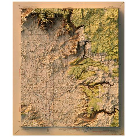 Elevation Map Arizona Topographic Map Of The Grand Canyon National