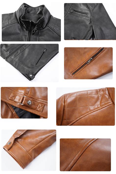 Linostee Lightweight Leather Jacket, vintage style, customize name and ...