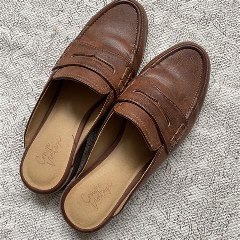 Brown Leather Mules Never worn! Bought from shoe... - Depop