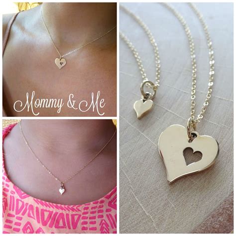 Piece of My Heart Matching Necklaces Gold Mother Daughter | Etsy ...