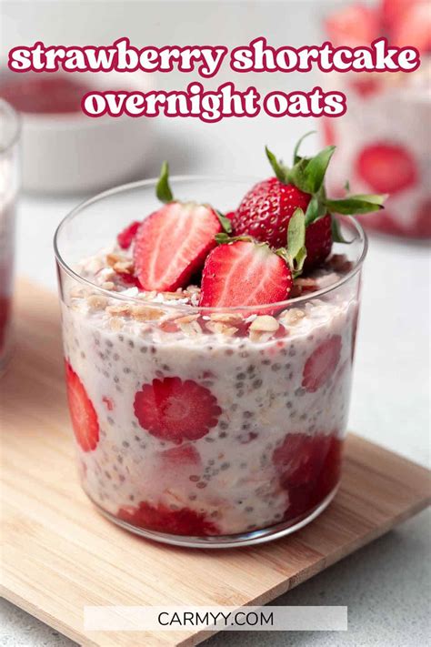 Strawberry Shortcake Overnight Oats (Strawberry Overnight Oats)