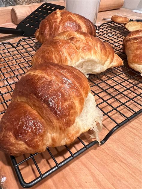 Since everyone is posting their beautiful croissants, here is my first ...
