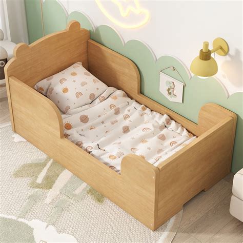 Miekor Furniture Toddler Floor Bed Frame, Cot Bed for Boys and Girls ...