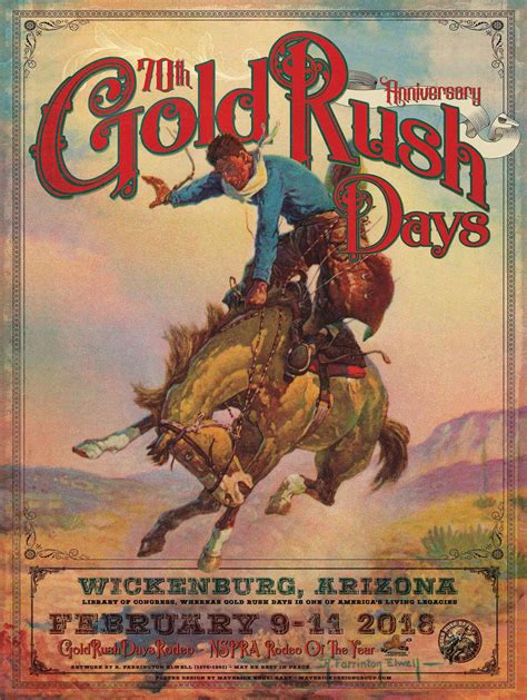 70th Anniversary Gold Rush Days Poster - Wickenburg, Arizona 18"x24 ...