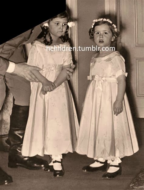 H children — Helga and Hilde Goebbels in April, 1936.