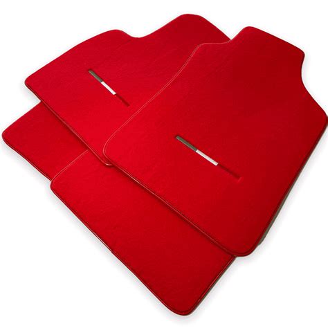 Red Color Floor Mats for Fiat Doblo (2022-2024) e-Doblo - AutoWin