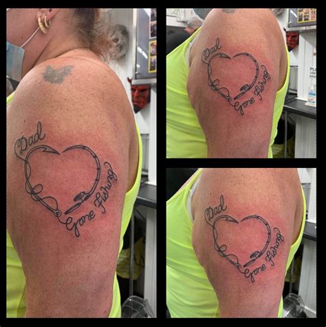 Gone fishing tattoo - Bronctattooaus.com