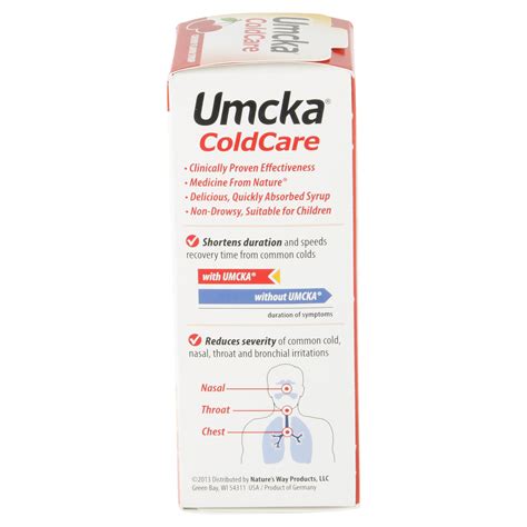 Natures Way Umcka Cold Care Soothing Syrup Cherry Flavor 4 fl oz | Shipt