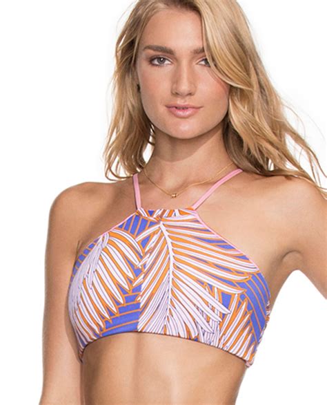Reversible Maaji Ballerina Honeycomb High Neck Bikini Top | Bikini Top ...