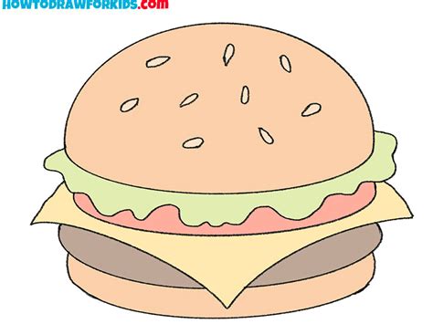 How to Draw a Hamburger - Easy Drawing Tutorial For Kids