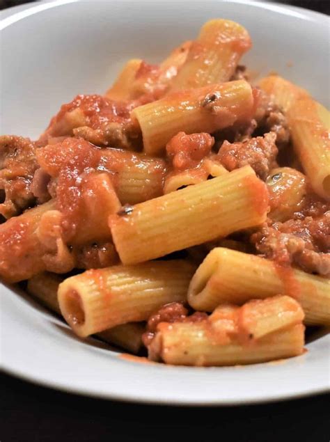 Rigatoni with Italian Sausage and Marinara Cream Sauce