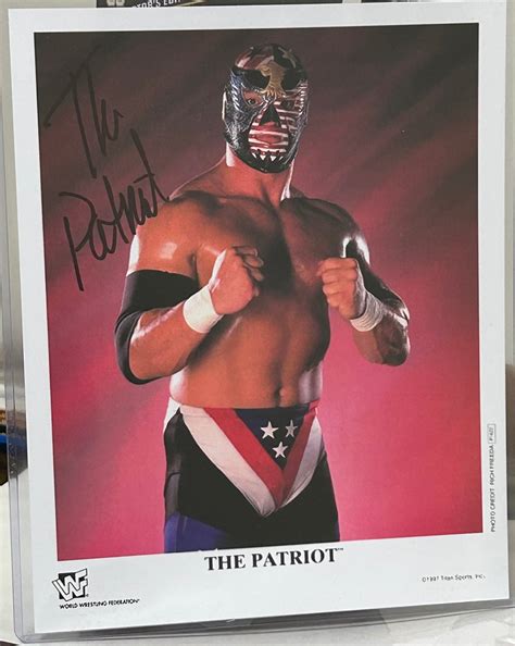 The Patriot (Del Wilkes) Signed 8x10 Color Photo COA - The Wrestling ...