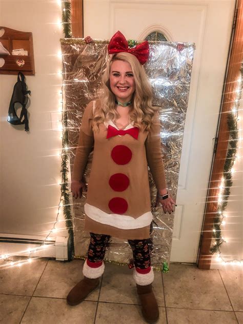 Gingerbread girl costume | Ugly christmas sweater diy funny, Christmas ...