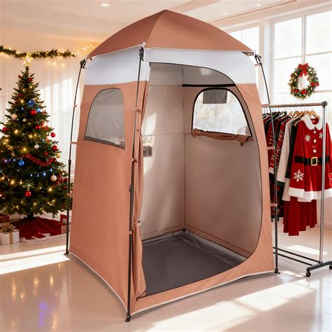 Zimtown 6.8FT Pop Up Shower Tent with Mesh Floor & Bag, Privacy ...