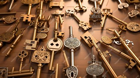 Premium AI Image | Keys with Different Types of Locks
