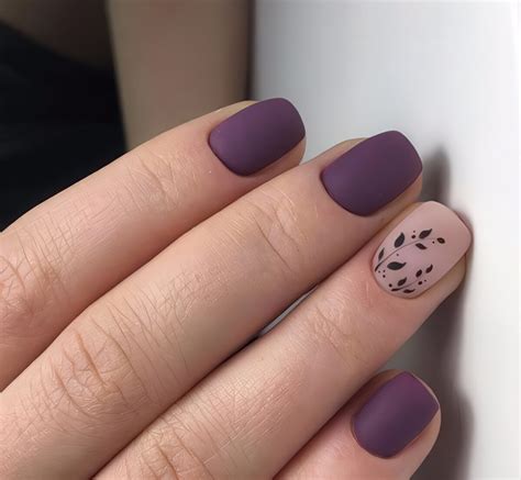 Matte Purple Nail Designs