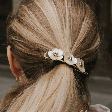 Aiyana Flowers Barrette Hair Clip - Mother of Pearl - New for 2025 ...