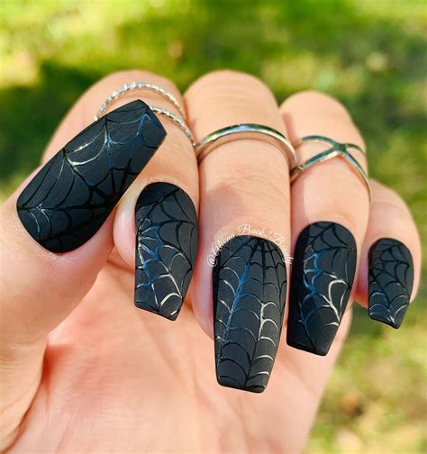 Reusable Spider Web Press on Nails/ Halloween Nails/ Press on Nails ...