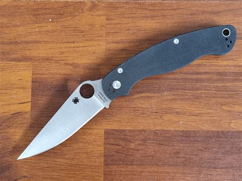 Spyderco Military 2 Compression Lock Folding Knife, Black G10 Handles ‣ Blade Master