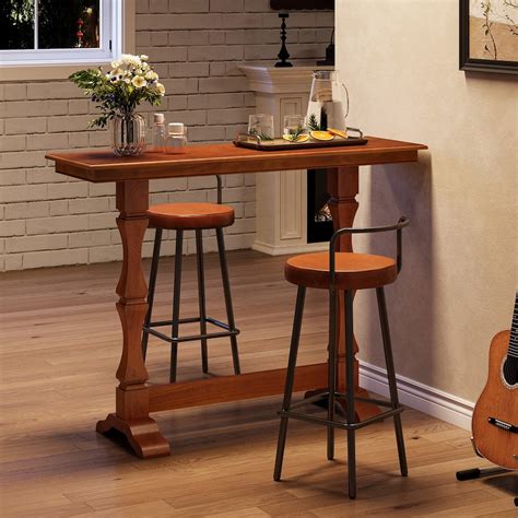 Solid Wood Bar Height Table - Overstock - 43457028