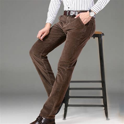 Tailored Fit Casual Corduroy Pants // Brown (28WX30L) - Amedeo ...