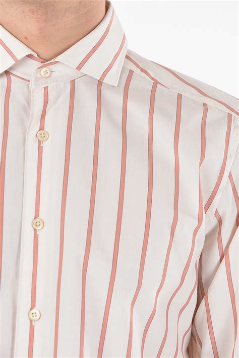 Corneliani Bengal Striped Spread Collar Shirt men - Glamood Outlet
