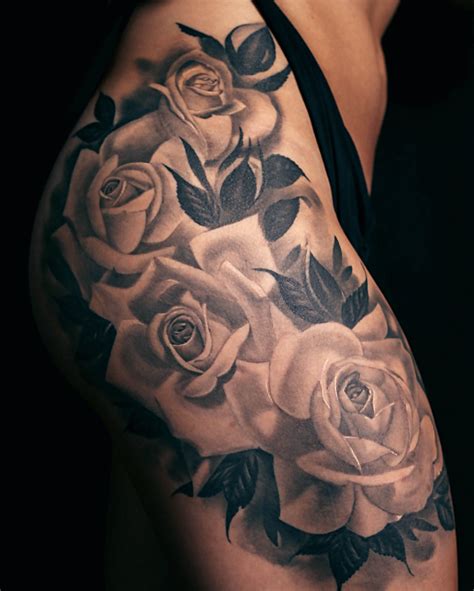 Tattoo On Thigh Roses - Tattoo Style Trends