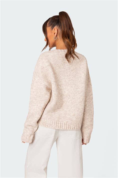 Greece Oversized Chunky Knit Sweater – edikted
