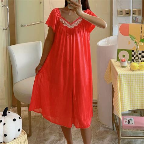 Yuwull Pajama Dress For Wome Nightgowns for Women Plus Size Nightgowns ...
