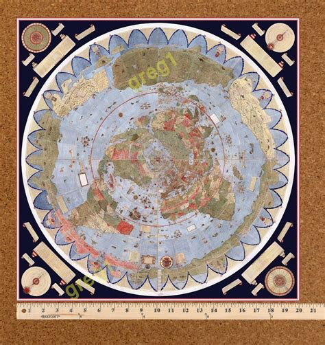1587 Urbano Monte Flat Earth Map of the World - Beautifully Restored ...