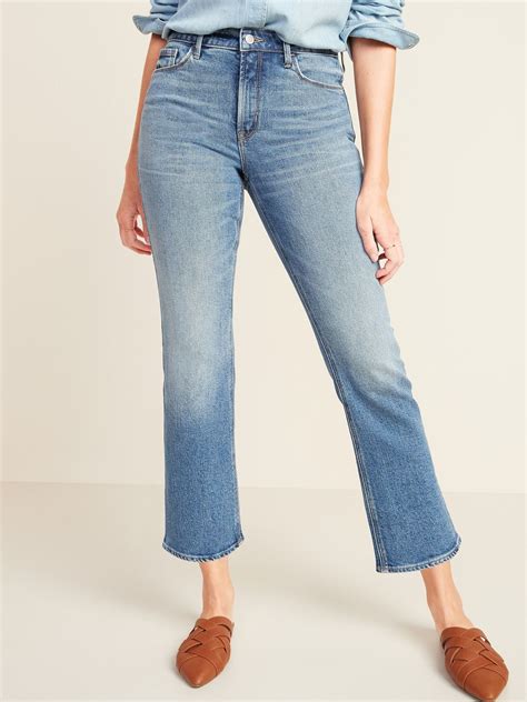 High-Waisted Crop Flare Ankle Jeans For Women | Cropped flares, Women ...