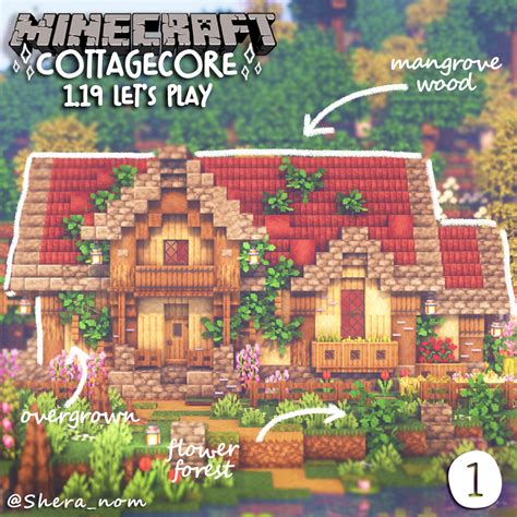 Cottagecore house minecraft | Minecraft cottage, Minecraft houses ...