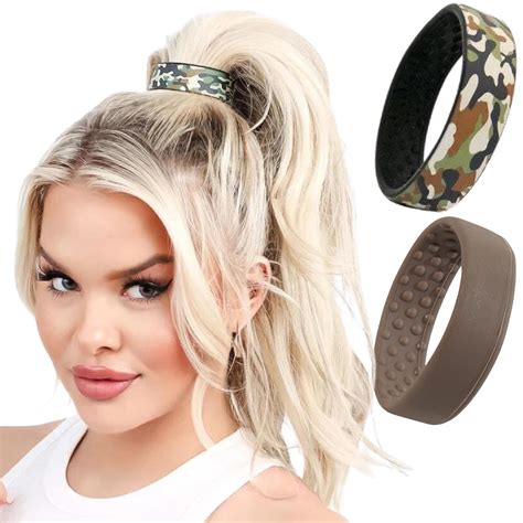 Amazon.com : 2 Large PONY-O Bendable Hair Ties, Ponytail Holders: for ...