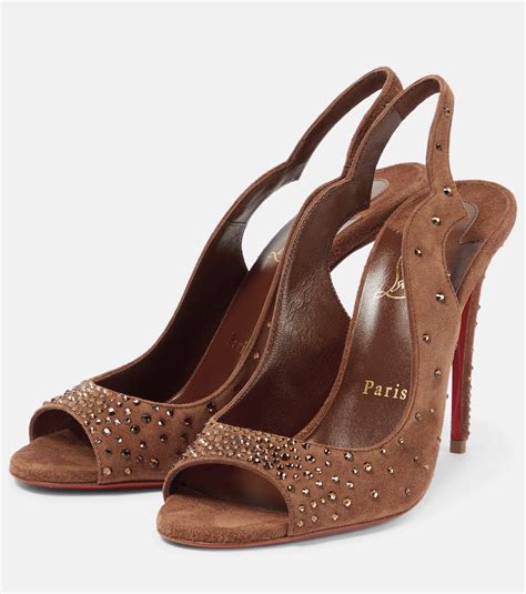 Nudes Degrachick suede sandals in brown - Christian Louboutin | Mytheresa