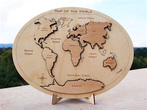 Wooden Map Of The World Puzzle