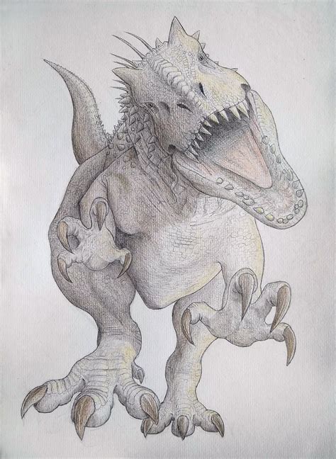 Indominus rex. Pencils. : r/JurassicPark