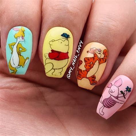 Adorable Winnie the Pooh Nail Art