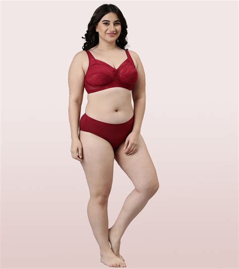 Enamor Full Support Classic Lace Lift Bra For Women - Non-Padded, Non-