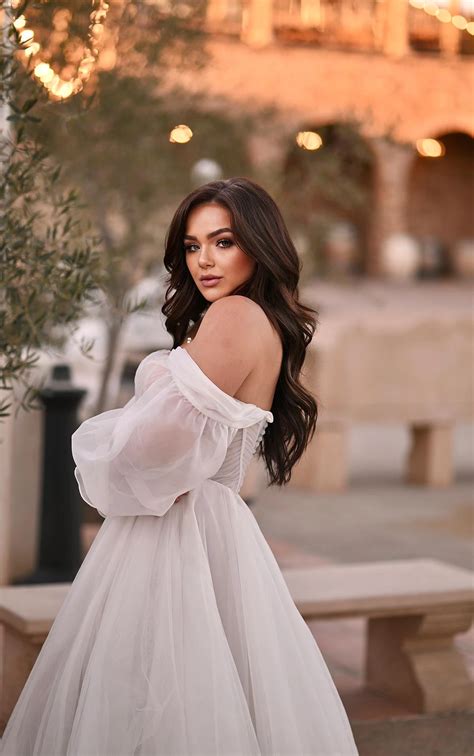 1497 | Martina Liana | Luxe Strapless A-Line Wedding Dress with Off-the-Shoulder Bell Sleeves ...