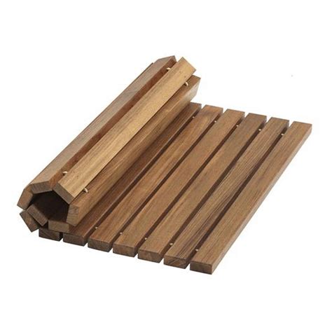 Designer Roll Up Genuine Teak 2' x 3' Mat - Bed Bath & Beyond ...