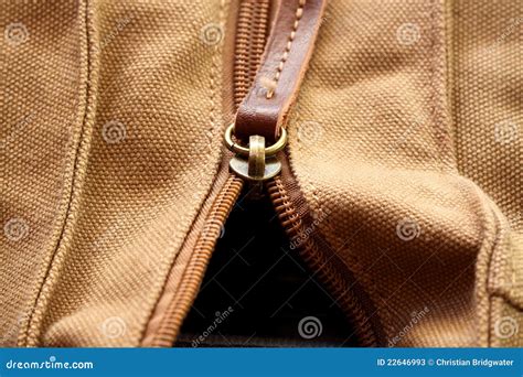 Zip on bag B stock image. Image of material, secure, stitching - 22646993
