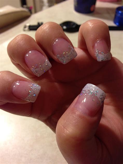 Nail French Manicure Glitter at Miguelina Cotten blog