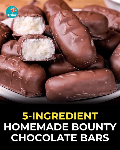 Homemade Bounty Chocolate Bars - DIY Joy
