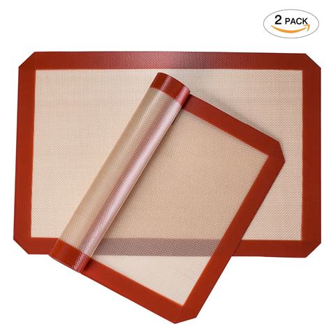 Silicone Baking Mat - Set of 2 Half Sheet (Thick & Large 11 5/8" x 16 1 ...