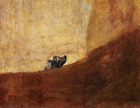 Museum Art Reproductions | The dog, 1823 by Francisco De Goya (1746 ...