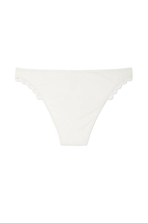 Broderie White Bikini Brief – Never Fully Dressed