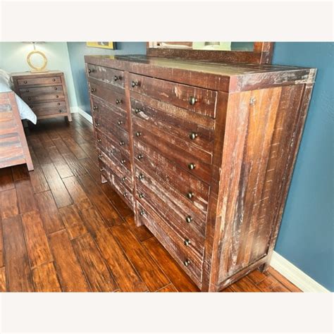 Costco Wood 8 Drawer Dresser and Mirror - AptDeco