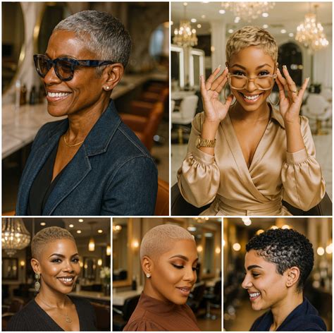 Short Afro Cuts with Simple Elegance