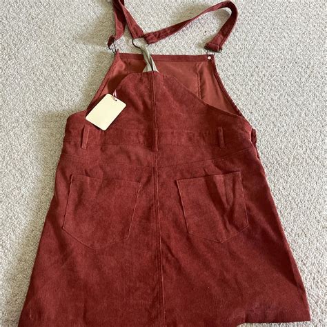 Super cute fall orange corduroy dress brand new with... - Depop