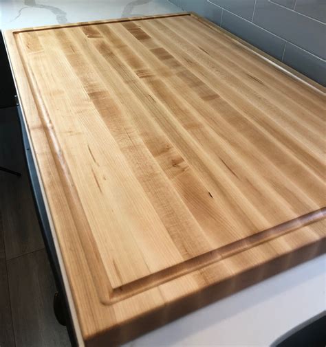 Natural Solid Maple Butcher Block Cutting Board Hardwood Plain Maple ...